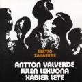 Antton Valverdek, Xabier Letek eta Julen Lekuonak grabaturiko "Bertso zaharrak" diskoaren azala.