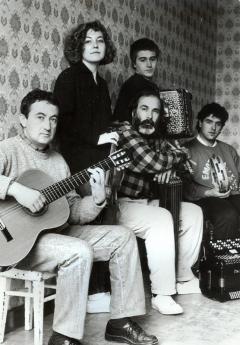 Juantxo Villalba, Aurkene Alzua, Juan Mari Beltran, Iaki Pea eta Joxe Ramon San Sebastian (1987).