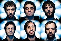 Goiko lerroan, Karlos Osinaga, Eneko Aranzasti eta Xabi Zabala. Behekoan, Martxel Mariskal, Ivan Zabalegi eta Javi Manterola. Argazkia: Galder Izagirre
