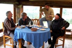 Pier-Paul Berzaitz, Benito Lertxundi eta Mikel Laboarekin. Argazkia: Ander Gillenea